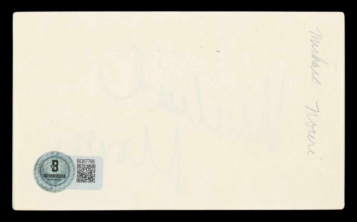 Michael Nouri Flashdance Authentic Signed 3x5 Index Card BAS #BQ67766