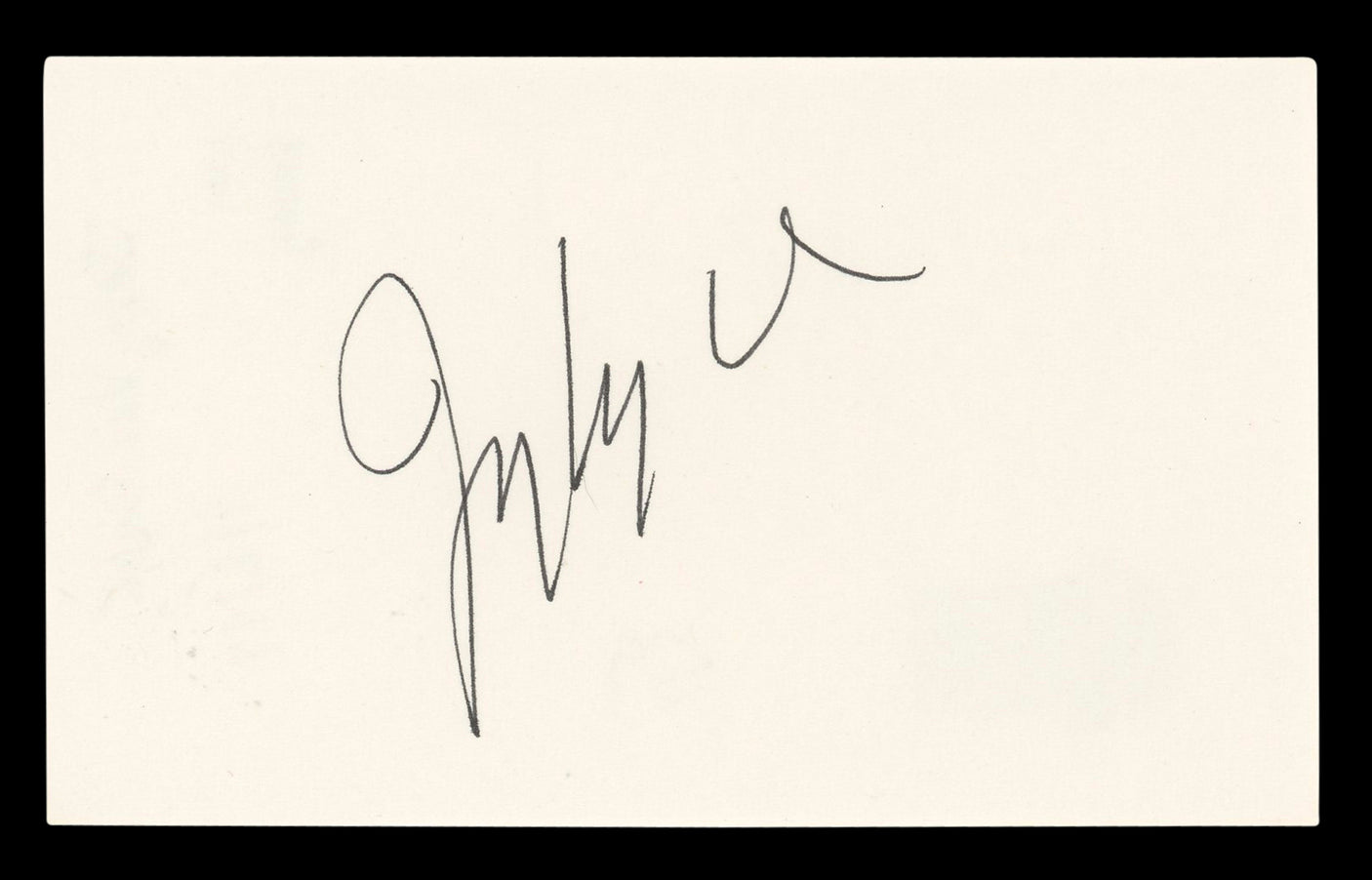 Jerry Van Dyke Coach Authentic Signed 3x5 Index Card Autographed BAS #BL96749