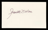 Jeanette Nolan Man Who Shot Liberty Valance Signed 3x5 Index Card BAS #BL98798