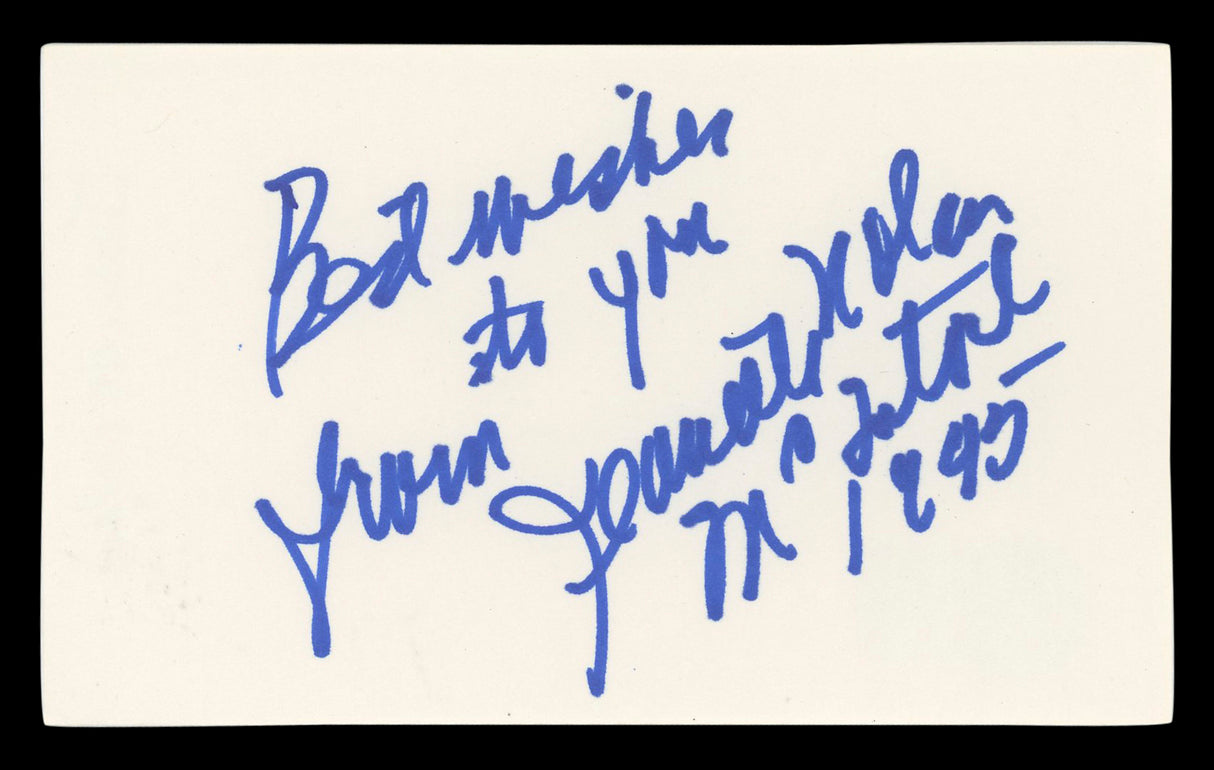 Jeanette Nolan Man Who Shot Liberty Valance Signed 3x5 Index Card BAS #BL98796