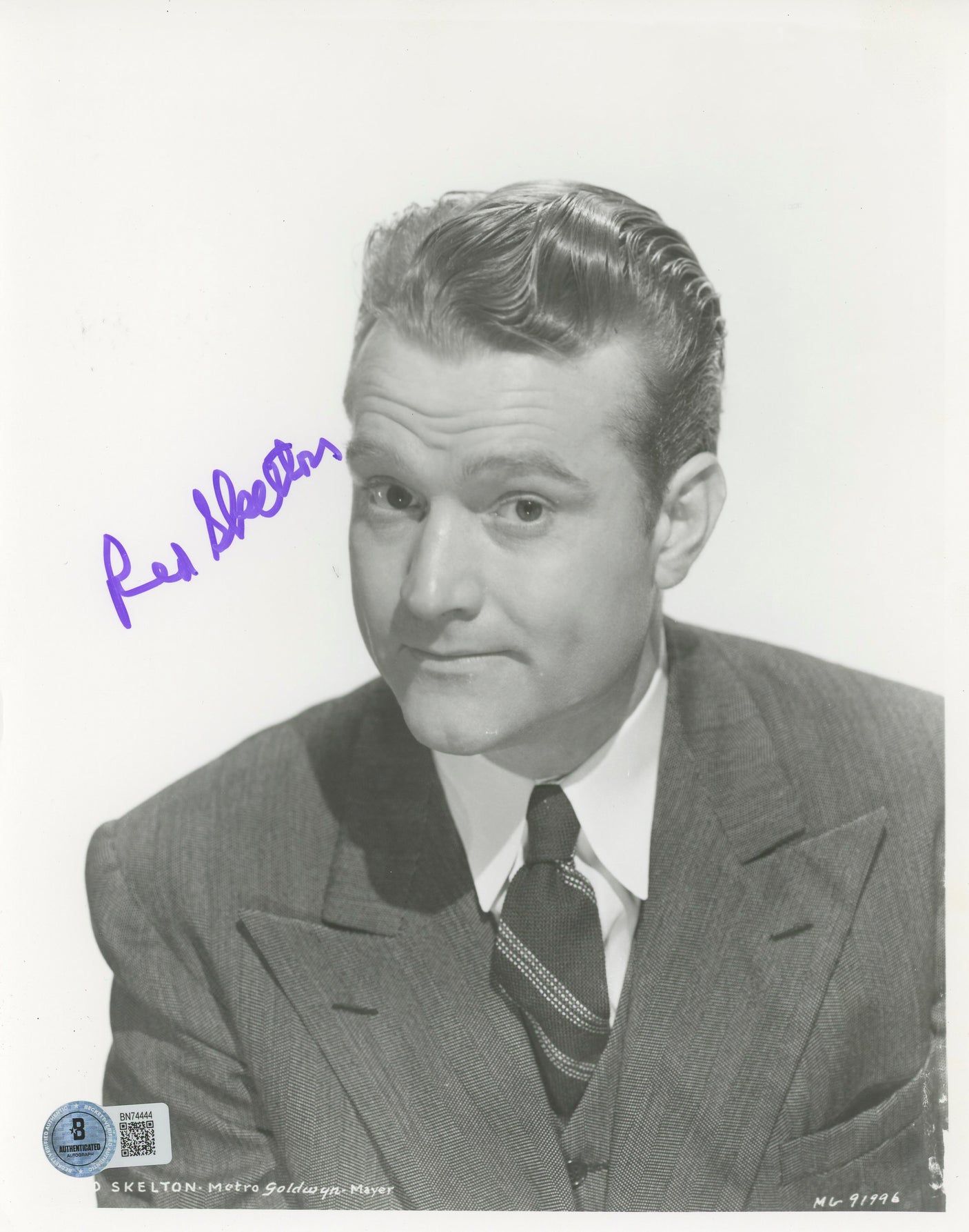 Red Skelton The Red Skelton Hour Authentic Signed 8x10 Photo BAS #BN74444