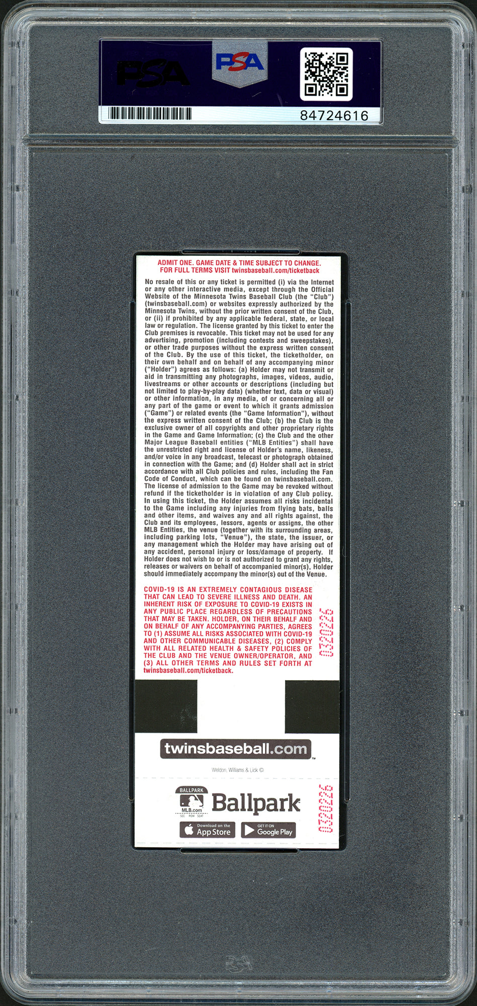 Julio Rodriguez Autographed MLB Debut Ticket 4/8/22 Seattle Mariners Stadium Picture In Blue Auto Grade Gem Mint 10 PSA/DNA Stock #210131