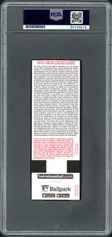 Julio Rodriguez Autographed MLB Debut Ticket 4/8/22 Seattle Mariners Stadium Picture In Blue Auto Grade Gem Mint 10 PSA/DNA Stock #210131