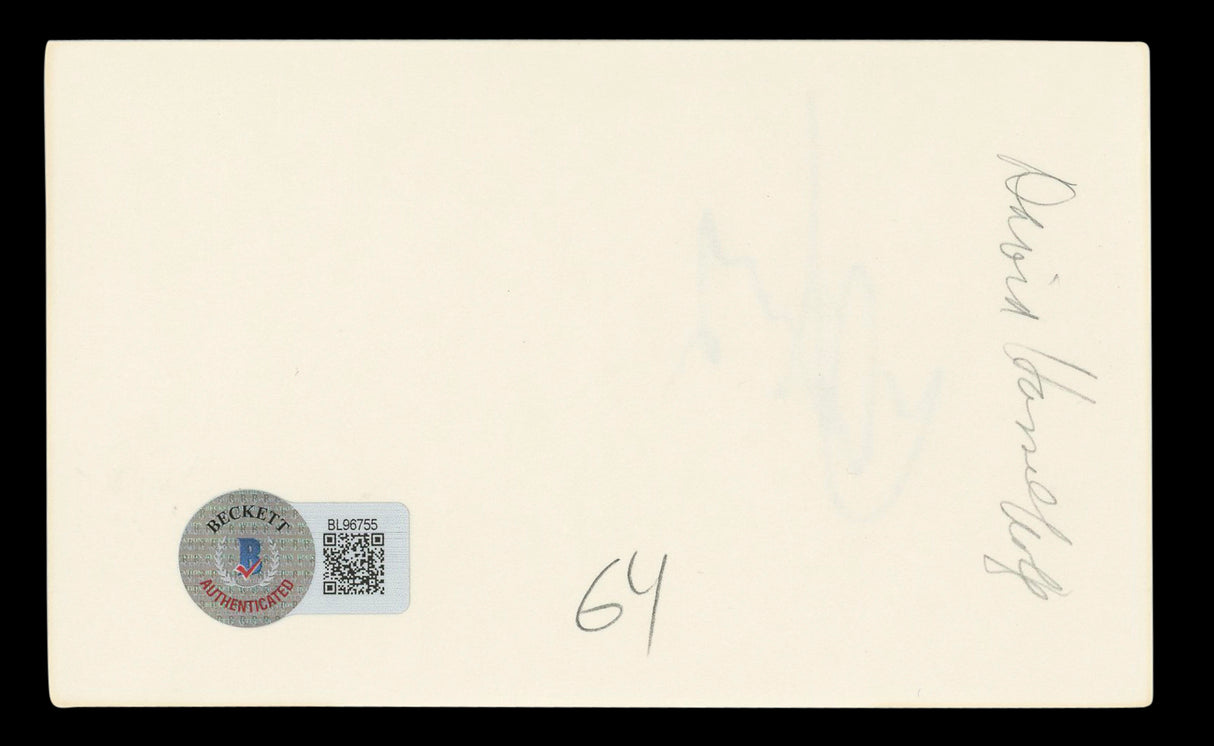 David Hasselhoff Knight Rider Authentic Signed 3x5 Index Card BAS #BL96755