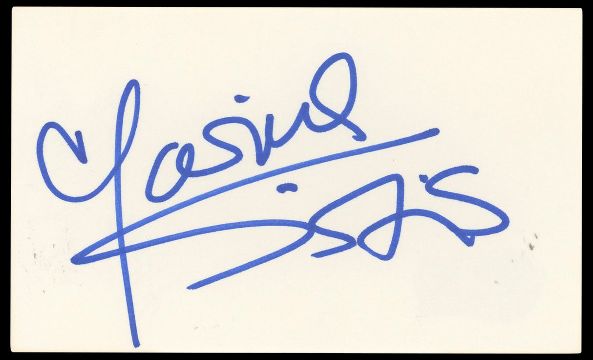 Marina Sirtis Star Trek: The Next Generation Signed 3x5 Index Card BAS #BN33276