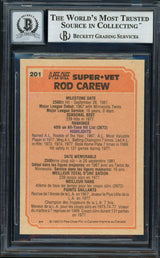 Rod Carew Autographed 1983 O Pee Chee Card #201 California Angels Auto Grade Gem Mint 10 Beckett BAS #12751547