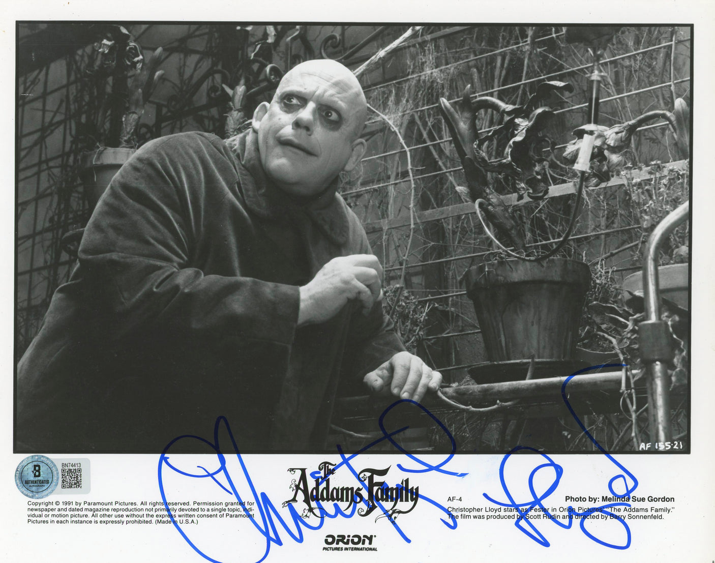 Christopher Lloyd The Addams Family Authentic Signed 8x10 Photo BAS #BN74413