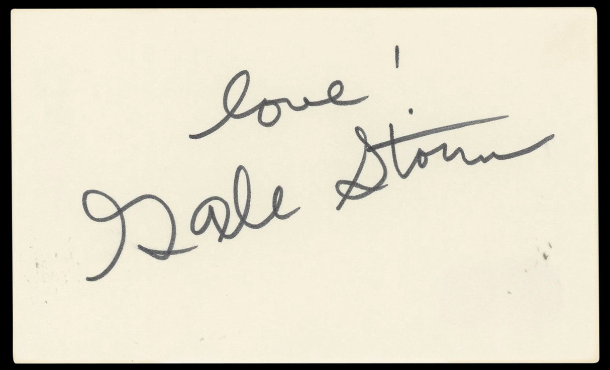 Gale Storm My Little Margie "Love!" Authentic Signed 3x5 Index Card BAS #BN33268