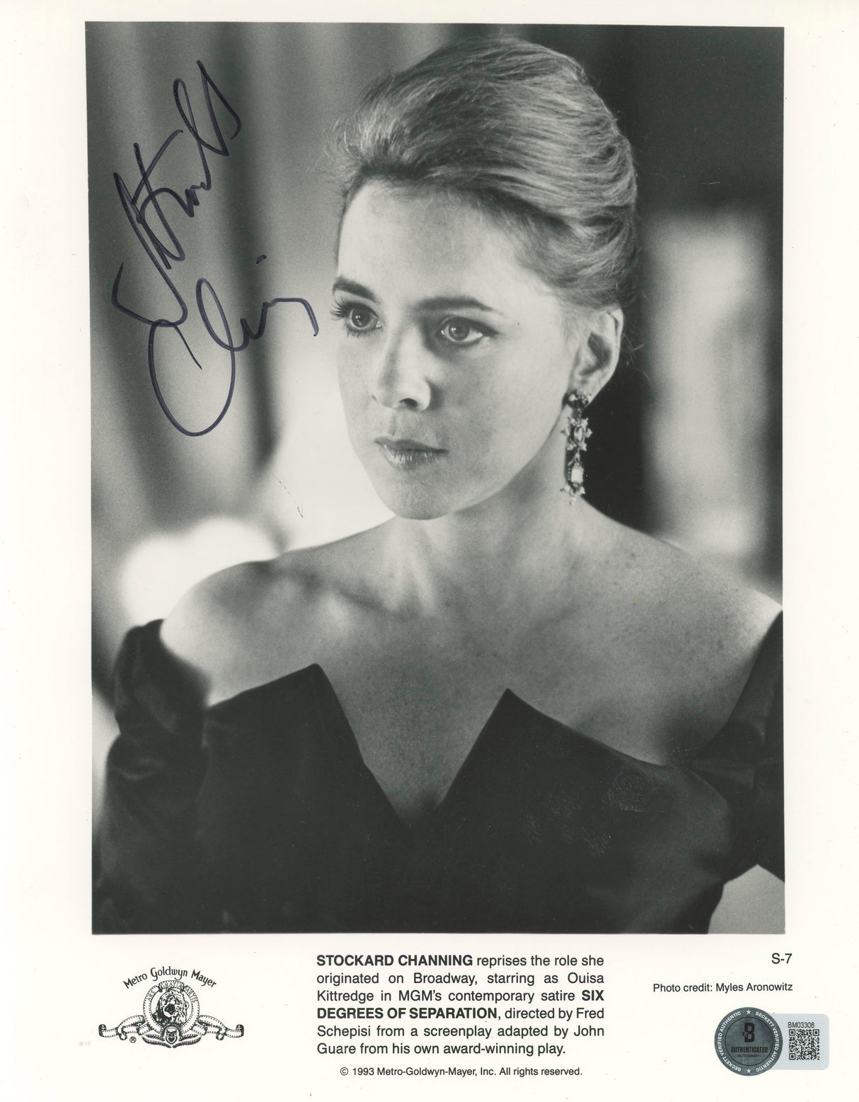Stockard Channing Six Degrees Of Separation Signed 8x10 Photo BAS #BM03308