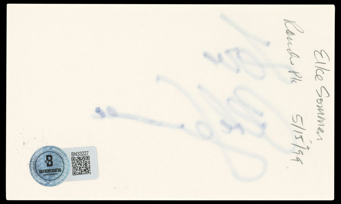 Elke Sommer The Pink Panther Authentic Signed 3x5 Index Card BAS #BN33227