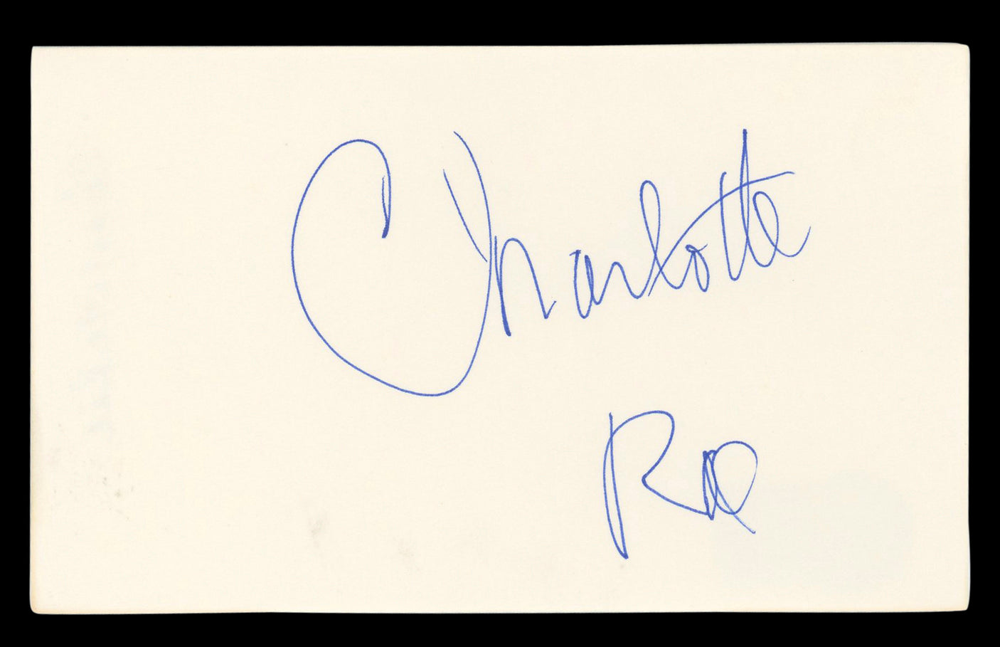 Charlotte Rae The Facts of Life Authentic Signed 3x5 Index Card BAS #BL98772