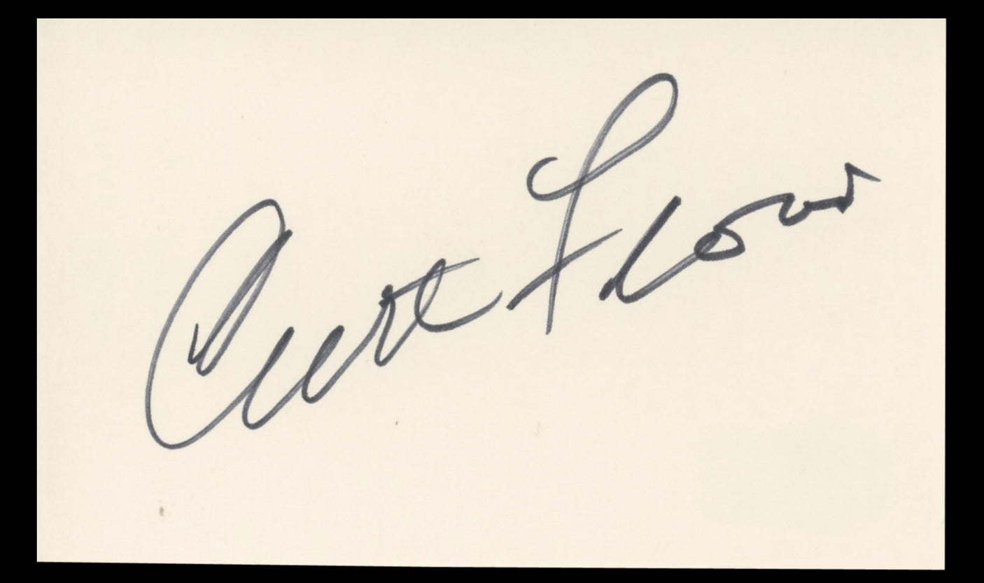 Cardinals Curt Flood Authentic Signed 3x5 Index Card Autographed BAS #BT01215