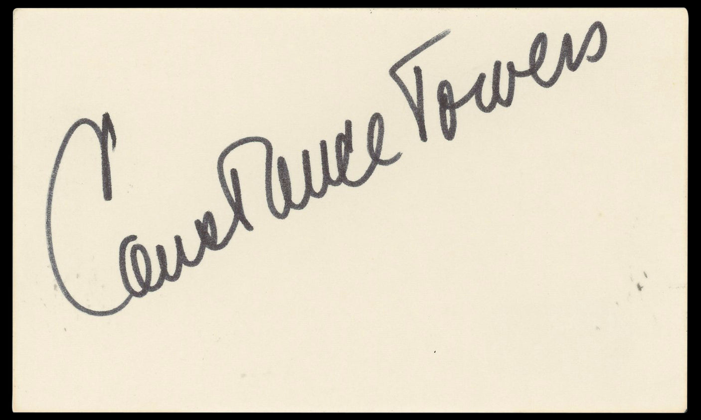 Constance Towers The King and I Authentic Signed 3x5 Index Card BAS #BN33234