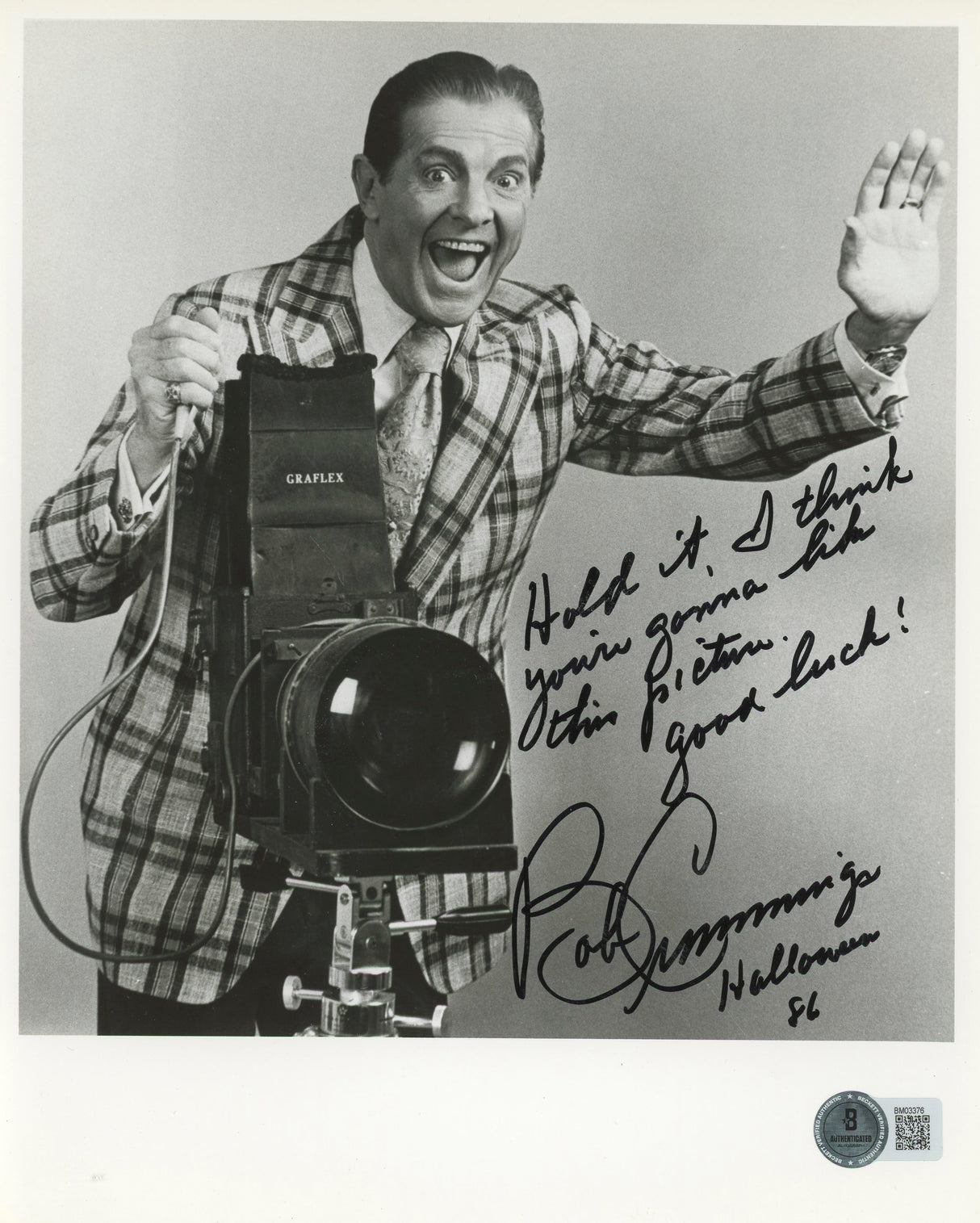 Robert Cummings Dial M for Murder "Hold It" Signed 8x10 Photo BAS #BM03376