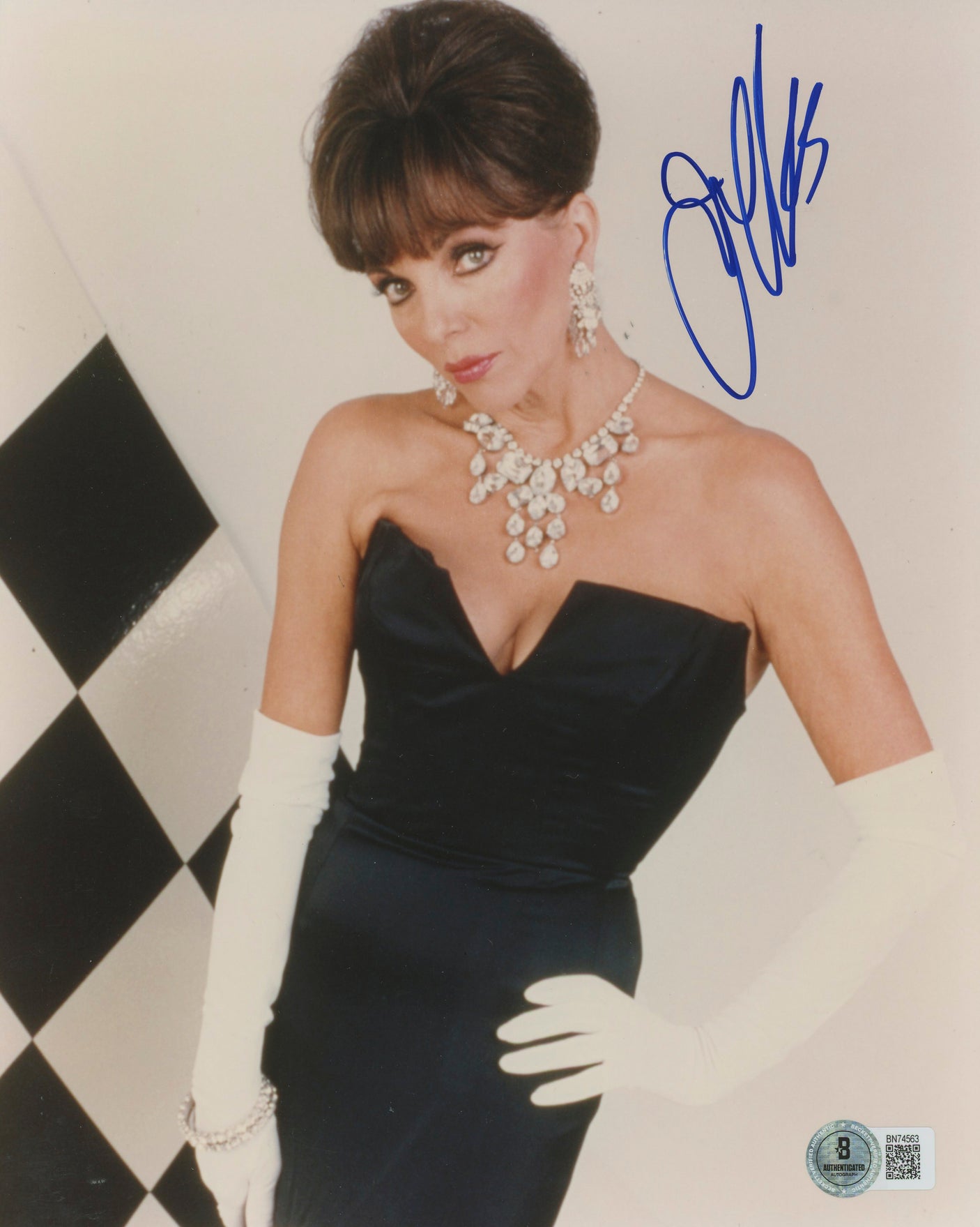 Joan Collins Sins Authentic Signed 8x10 Photo Autographed BAS #BN74563