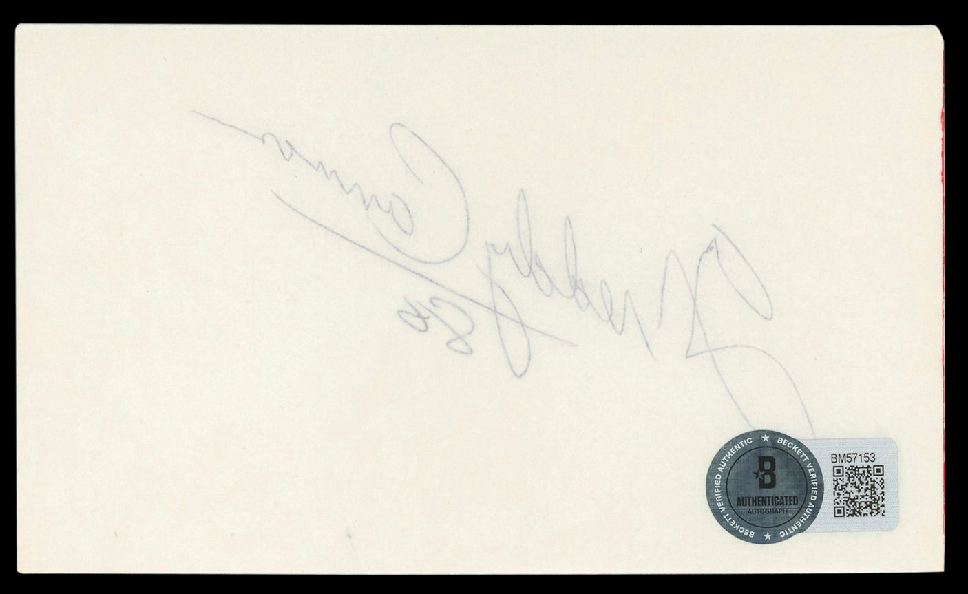 Freddy Cannon Musician Authentic Signed 3x5 Index Card Autographed BAS #BM57153