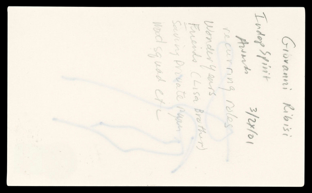 Giovanni Ribisi Gone in 60 Seconds Authentic Signed 3x5 Index Card BAS #BL98224