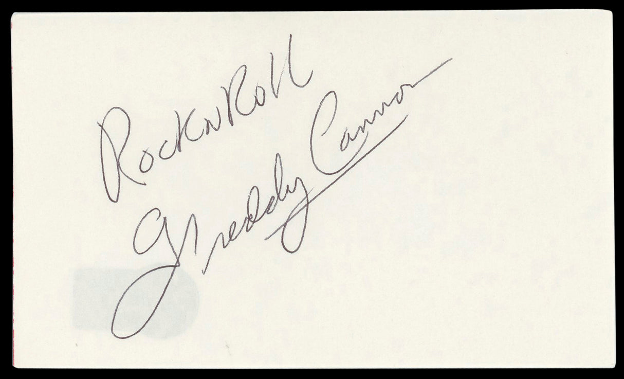 Freddy Cannon Musician "Rock N Roll" Signed 3x5 Index Card BAS #BM57155