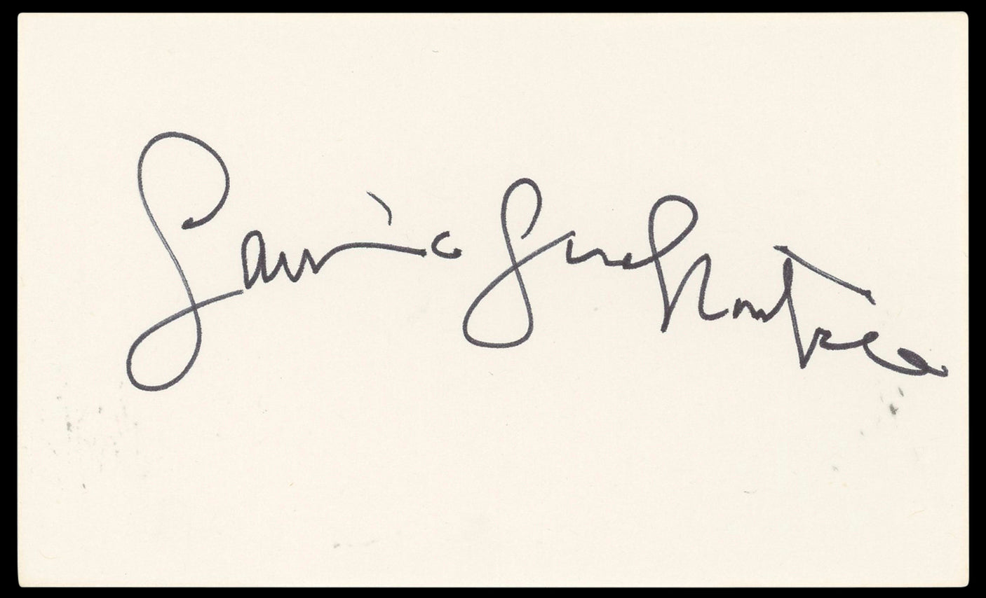 Laurence Luckinbill Star Trek V Authentic Signed 3x5 Index Card BAS #BN33244