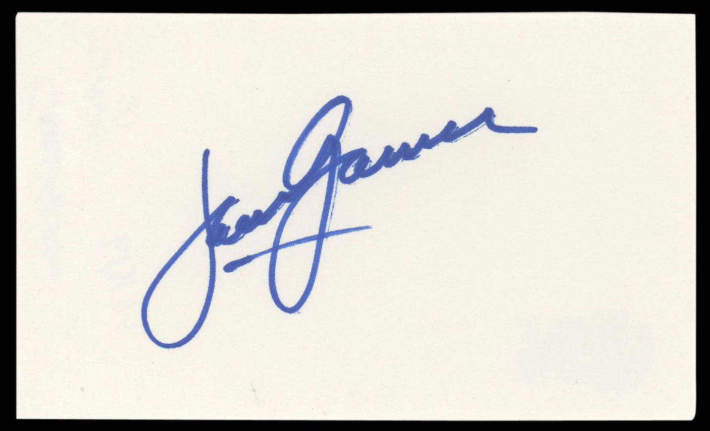James Garner Maverick Authentic Signed 3x5 Index Card Autographed BAS #BM57052