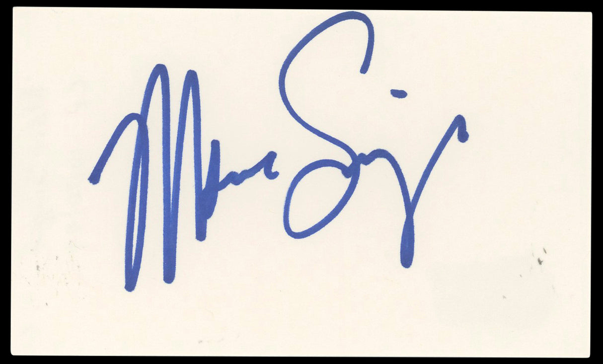Marc Singer The Beastmaster Authentic Signed 3x5 Index Card BAS #BN33250