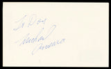 Michael Ansara Star Trek "To Don" Signed 3x5 Index Card Autographed BAS #BM57058
