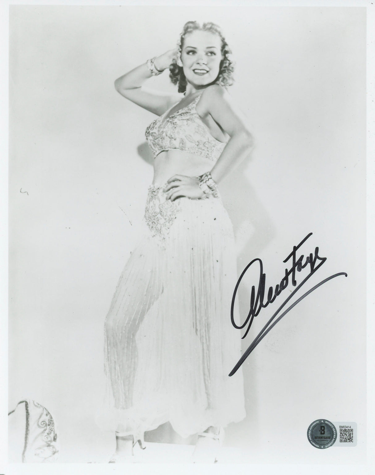 Alice Faye Fallen Angel Authentic Signed 8x10 Photo Autographed BAS #BM03414