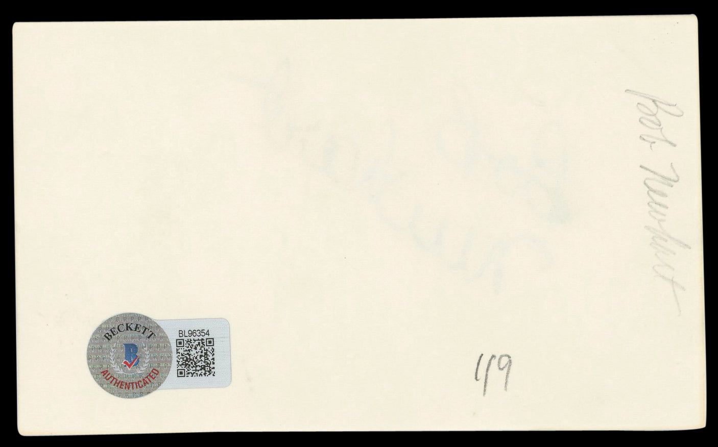 Bob Newhart The Big Bang Theory Authentic Signed 3x5 Index Card BAS #BL96354