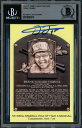 Frank Thomas Autographed Hall of Fame HOF Plaque Postcard Chicago White Sox Beckett BAS Stock #185248