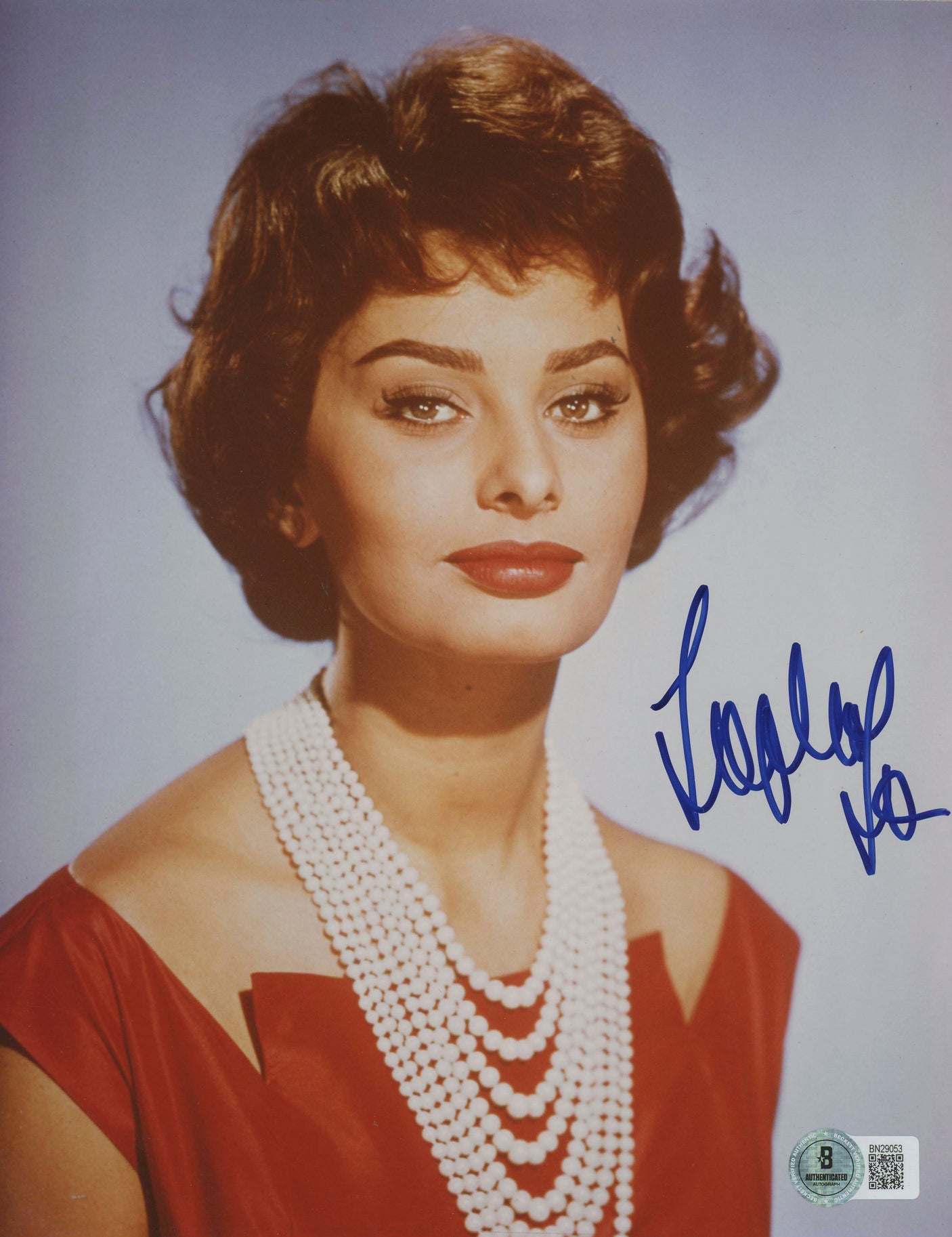 Sophia Loren Two Women Authentic Signed 8x10 Photo Autographed BAS #BN29053