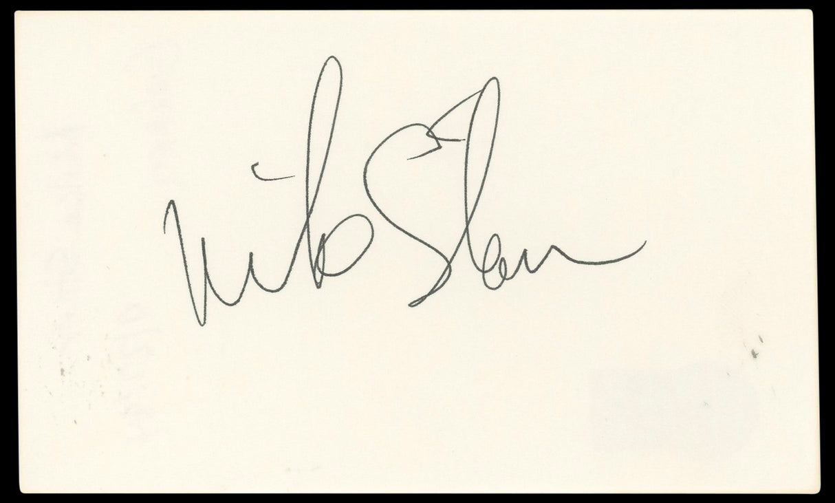 Mike Starr The Young and the Restless Signed 3x5 Index Card BAS #BN33248