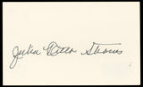 Julia Ruth Stevens Authentic Signed 3x5 Index Card Autographed BAS #BN33263