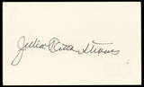 Julia Ruth Stevens Authentic Signed 3x5 Index Card Autographed BAS #BN33262