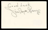 Jim MacArthur Hawaii Five-O "Good Luck" Signed 3x5 Index Card BAS #BL96371