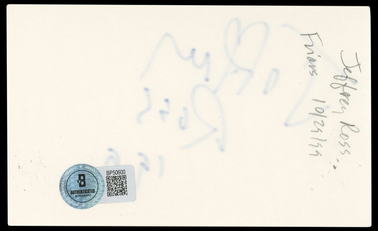 Jeffrey Ross Comedian Authentic Signed 3x5 Index Card Autographed BAS #BP50600