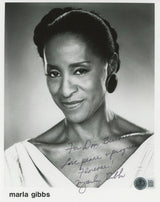 Marla Gibbs The Jeffersons "Love Peace " Signed 8x10 Photo BAS #BM03490