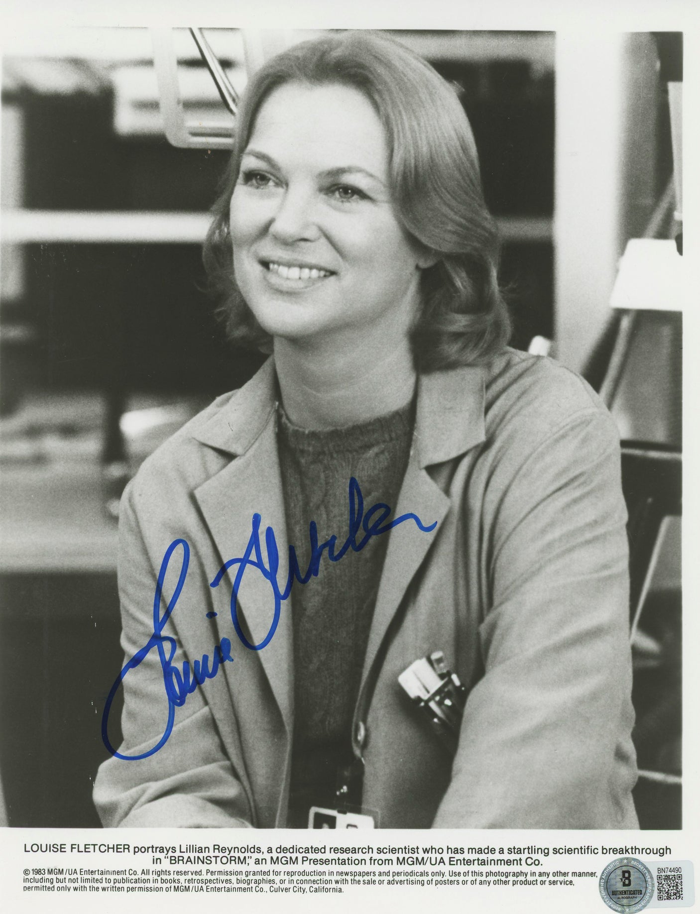 Louise Fletcher Brainstorm Authentic Signed 8x10 Photo Autographed BAS #BN74490
