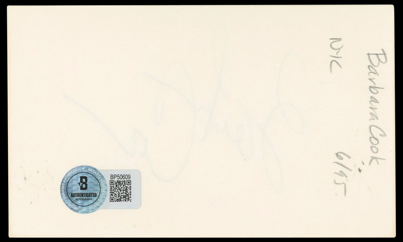 Barbara Cook Authentic Signed 3x5 Index Card Autographed BAS #BP50609