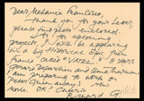 Richard Griffiths Harry Potter Signed Handwritten Note on 4x6 Index Card BAS