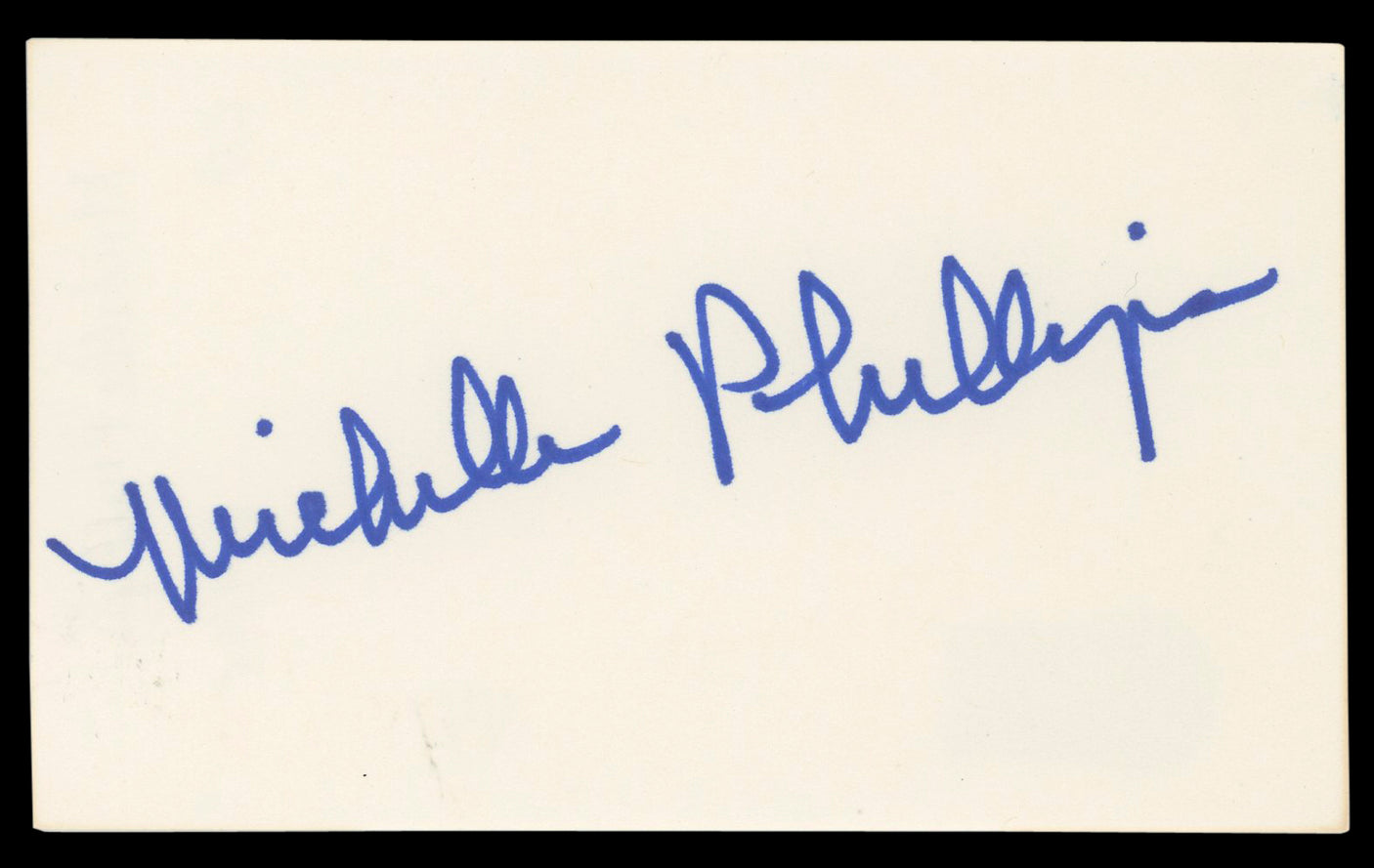 Michelle Phillips Knots Landing Authentic Signed 3x5 Index Card BAS #BL96510