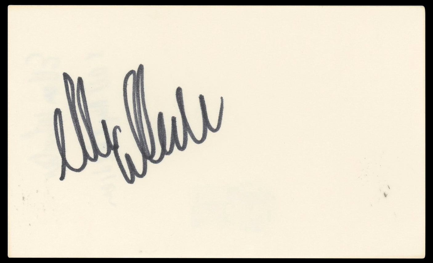 Ellen Wheeler All My Children Authentic Signed 3x5 Index Card BAS #BP50634