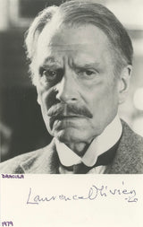 Laurence Olivier Dracula Authentic Signed 3.5x5.5 Photo Autographed BAS #BK43369