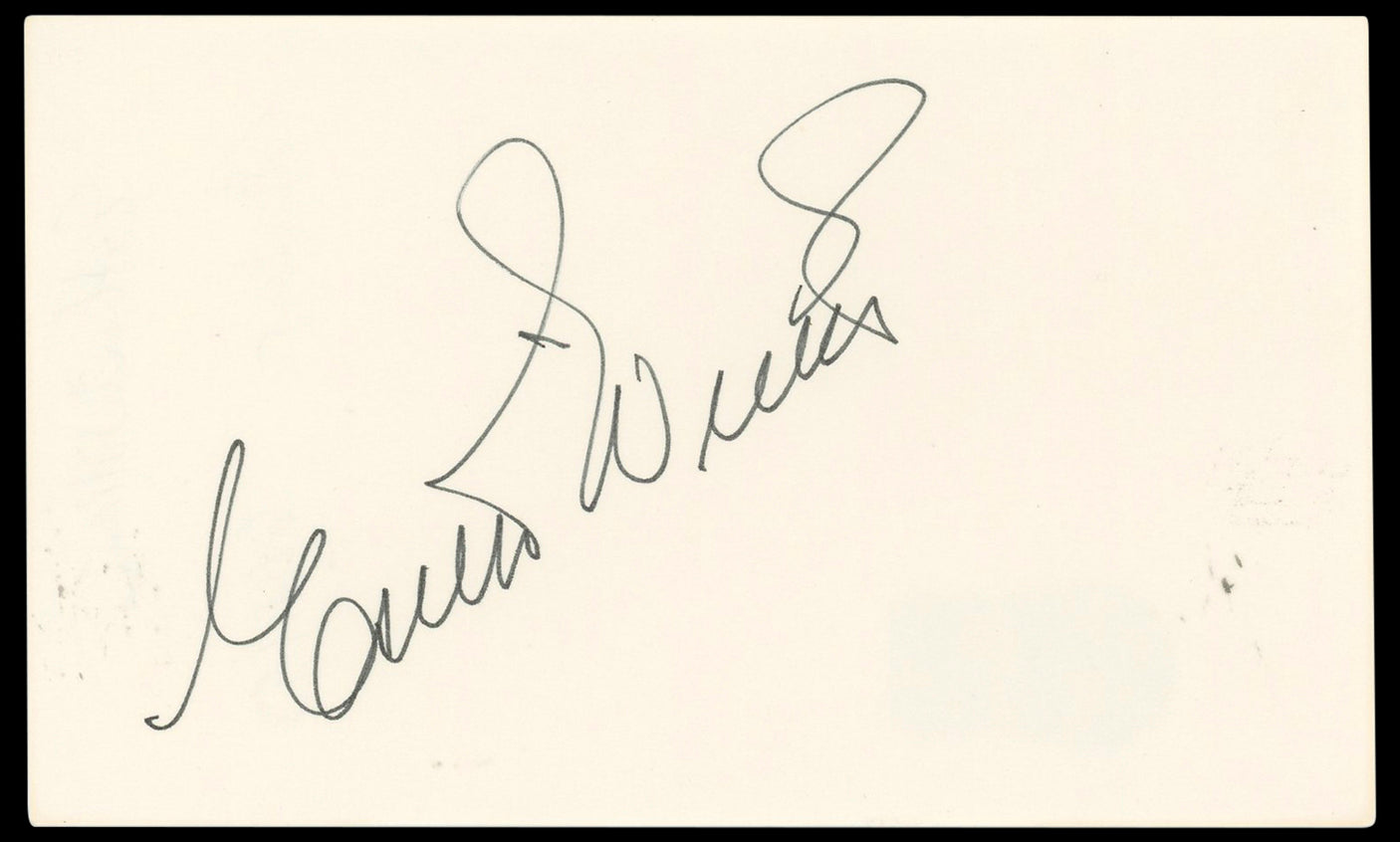 Esther Williams Million Dollar Mermaid Signed 3x5 Index Card BAS #BP50650
