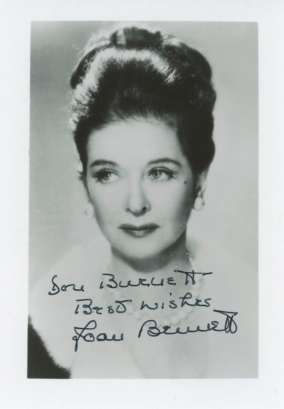 Joan Bennett Scarlet Street "Don Burnett" Signed 3.25x4.75 Photo BAS #BK43354