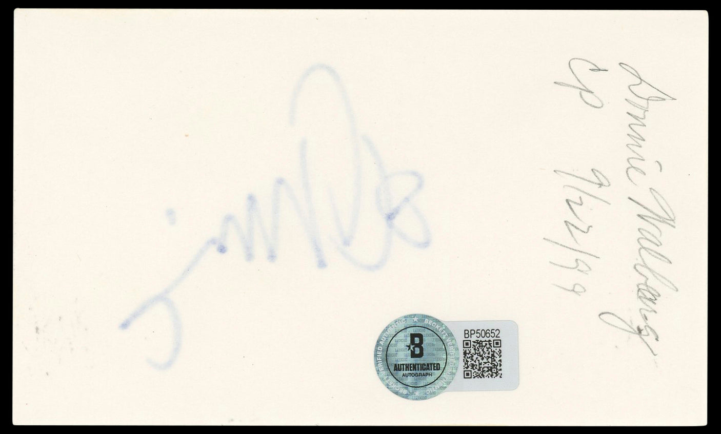Donnie Wahlberg New Kids On The Block Authentic Signed 3x5 Index Card BAS #BP50652