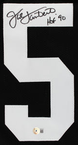 Jack Lambert "HOF 90" Authentic Signed Black Pro Style Framed Jersey BAS Witness