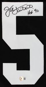 Jack Lambert "HOF 90" Authentic Signed Black Pro Style Framed Jersey BAS Witness