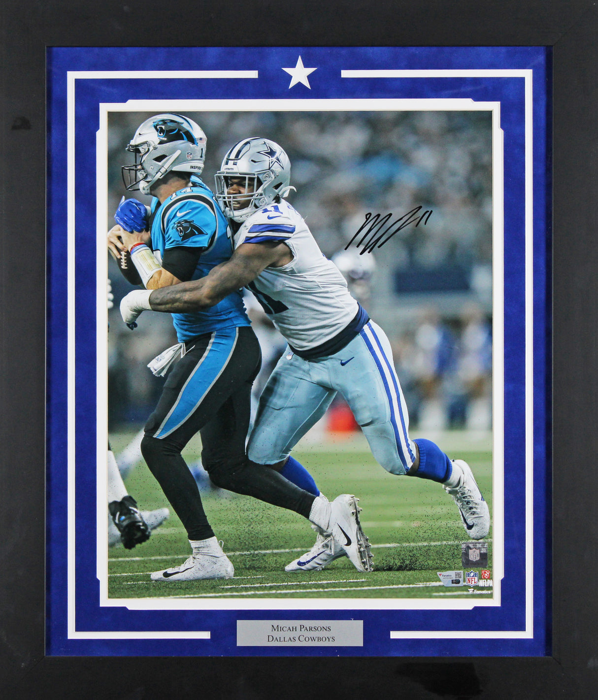 Cowboys Micah Parsons Authentic Signed 16x20 Framed Photo Fanatics #GD53510005