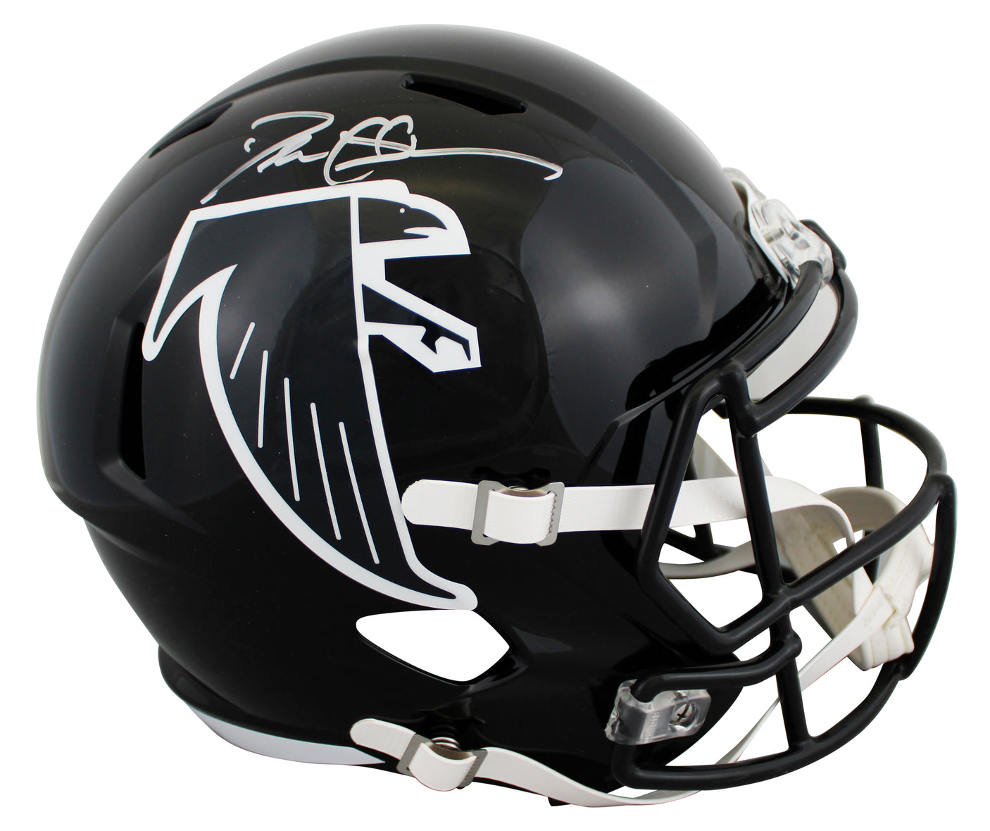 Falcons Deion Sanders Signed 1990-02 TB Full Size Speed Rep Helmet BAS Witnessed