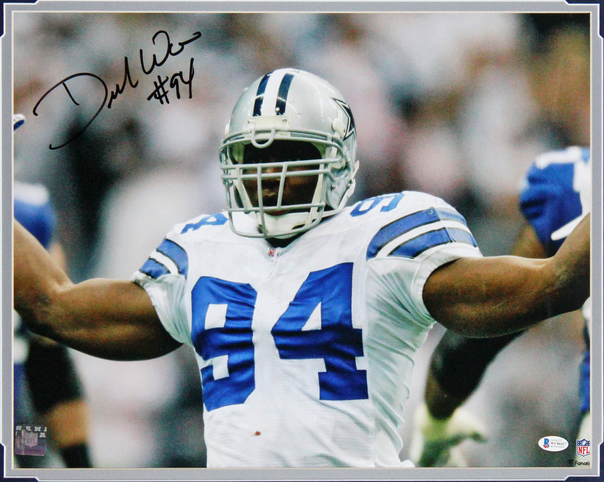 Cowboys Demarcus Ware Authentic Signed 16x20 Framed Photo BAS #WC86427